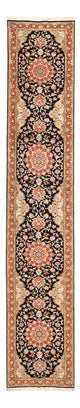 Täbriz - 50 Raj Teppich 75x380cm - Perserteppich - dunkelblau