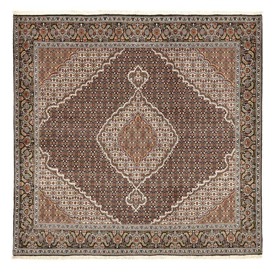 Täbriz - 40 Raj Teppich 205x207cm - Perserteppich - braun