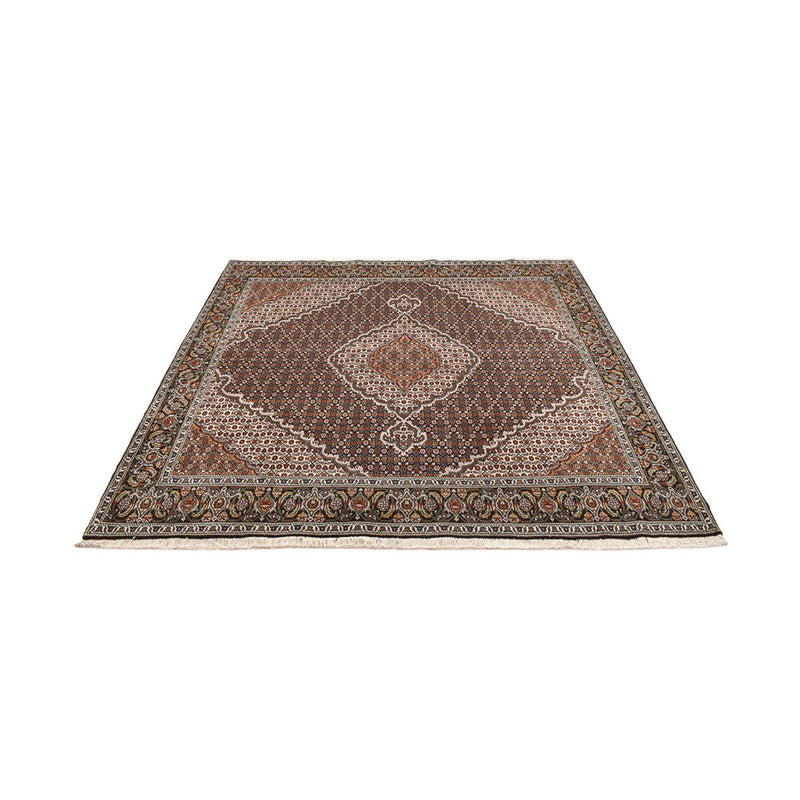 Täbriz - 40 Raj Teppich 205x207cm - Perserteppich - braun