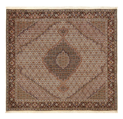 Täbriz - 40 Raj Teppich 198x204cm - Perserteppich - braun