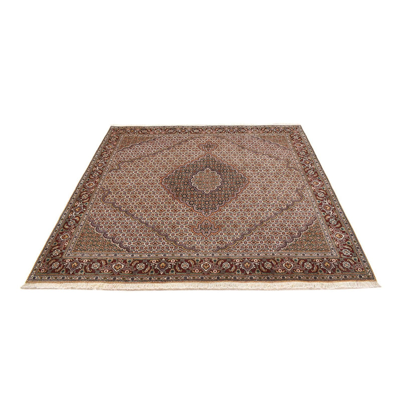 Täbriz - 40 Raj Teppich 198x204cm - Perserteppich - braun