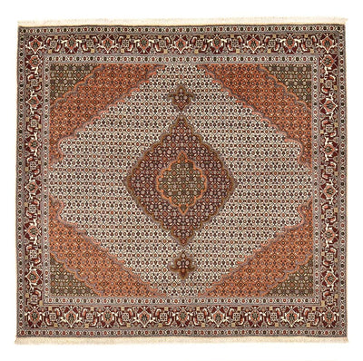 Täbriz - 40 Raj Teppich 200x203cm - Perserteppich - hellbraun