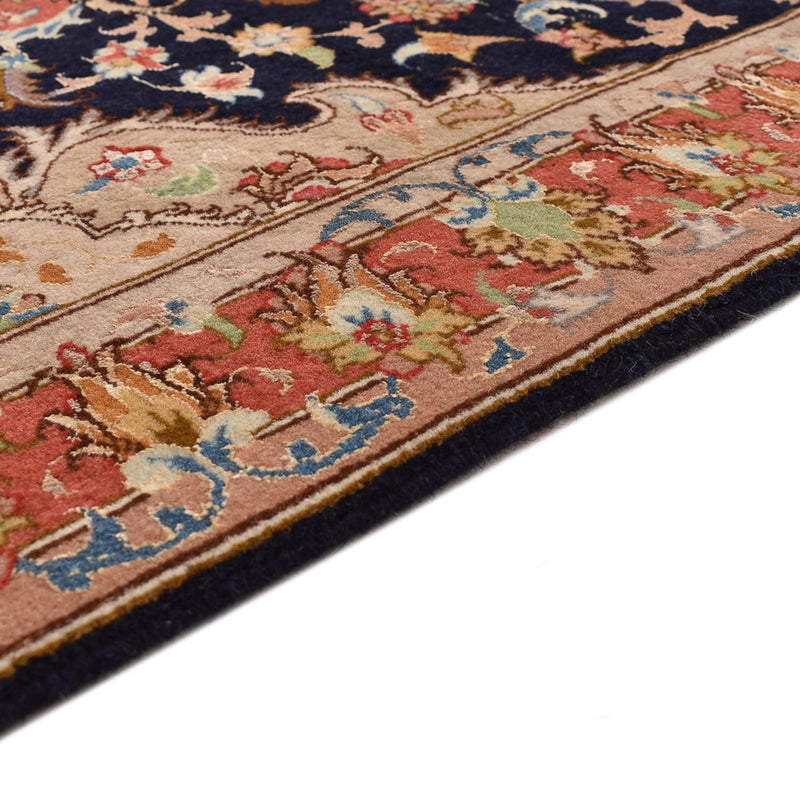 Täbriz - 50 Raj Teppich 75x380cm - Perserteppich - dunkelblau