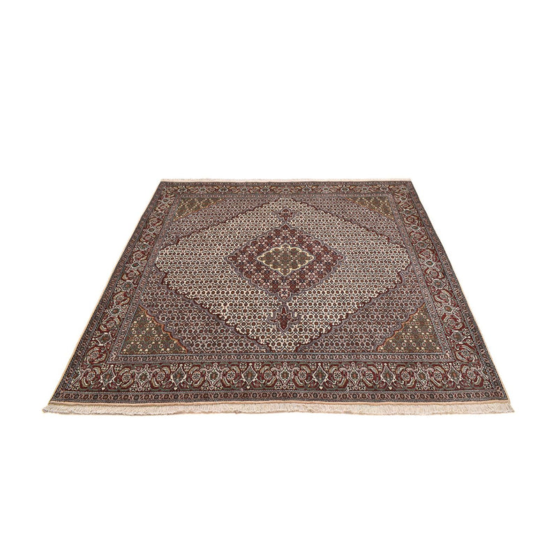 Täbriz - 40 Raj Teppich 202x205cm - Perserteppich - braun