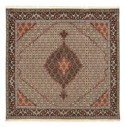 Täbriz - 40 Raj Teppich 200x208cm - Perserteppich - sand