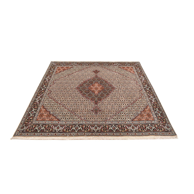 Täbriz - 40 Raj Teppich 200x208cm - Perserteppich - sand