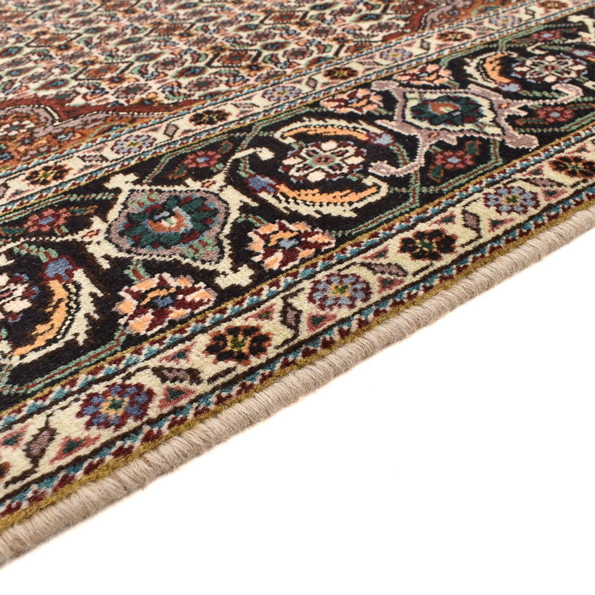 Täbriz - 40 Raj Teppich 202x206cm - Perserteppich - hellbraun