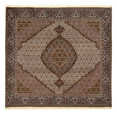 Täbriz - 40 Raj Teppich 200x203cm - Perserteppich - braun