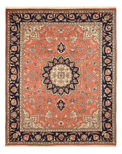 Täbriz - 40 Raj Teppich 200x256cm - Perserteppich - hellrot