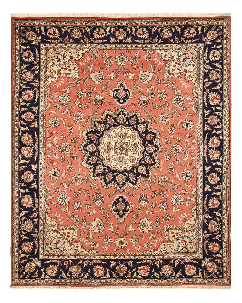 Täbriz - 40 Raj Teppich 200x256cm - Perserteppich - hellrot