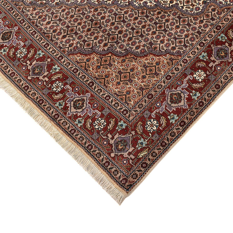 Täbriz - 40 Raj Teppich 198x204cm - Perserteppich - hellbraun