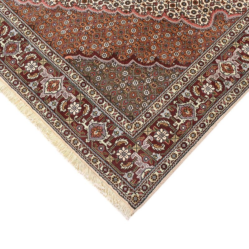 Täbriz - 40 Raj Teppich 201x205cm - Perserteppich - hellbraun