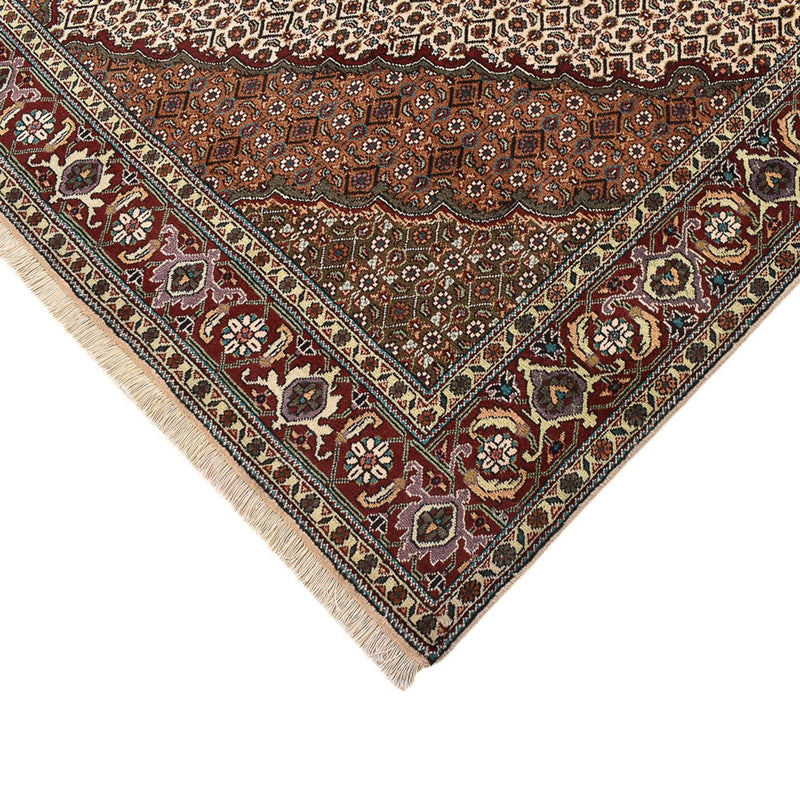 Täbriz - 40 Raj Teppich 198x199cm - Perserteppich - hellbraun