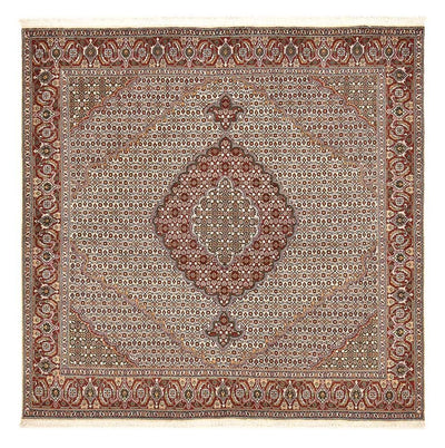 Täbriz - 40 Raj Teppich 204x205cm - Perserteppich - hellbraun