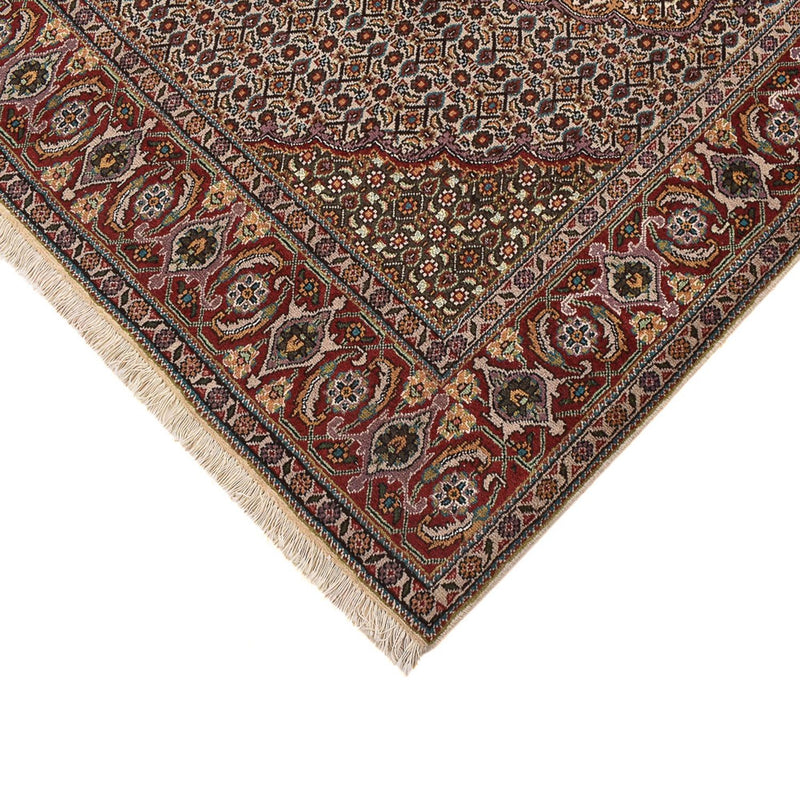 Täbriz - 40 Raj Teppich 204x205cm - Perserteppich - hellbraun