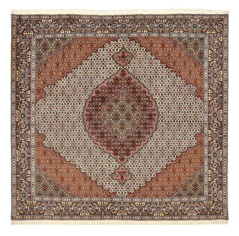 Täbriz - 40 Raj Teppich 199x203cm - Perserteppich - mehrfarbig
