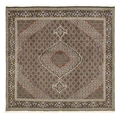 Täbriz - 40 Raj Teppich 200x201cm - Perserteppich - braun