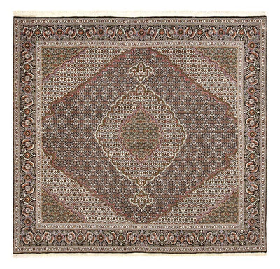 Täbriz - 40 Raj Teppich 197x200cm - Perserteppich - braun