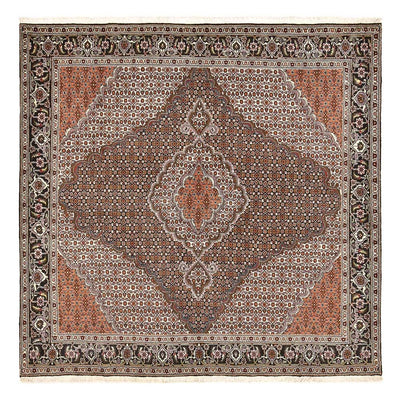 Täbriz - 40 Raj Teppich 200x206cm - Perserteppich - braun