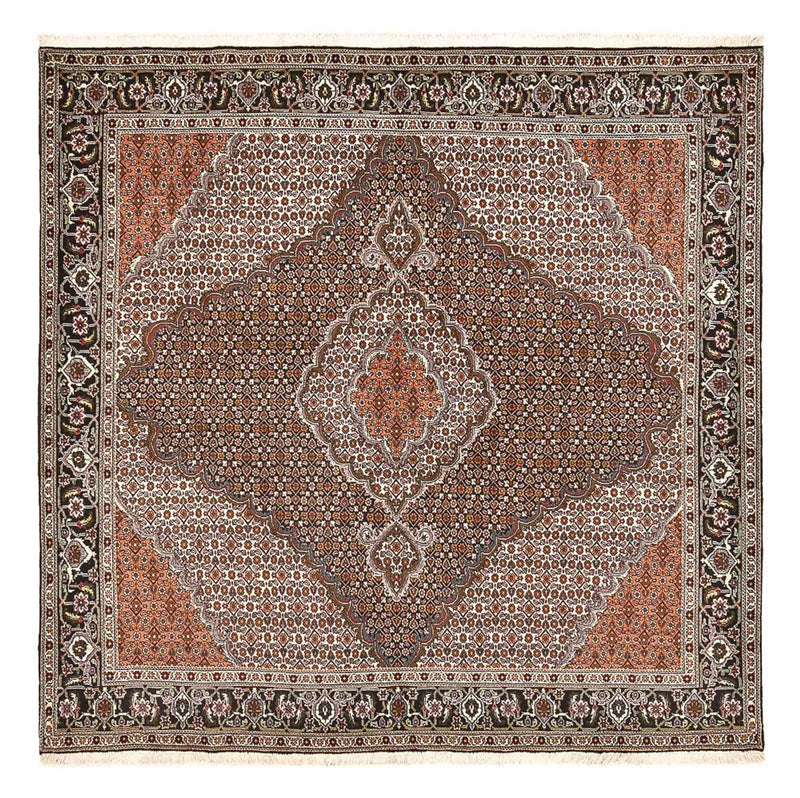 Täbriz - 40 Raj Teppich 200x206cm - Perserteppich - braun