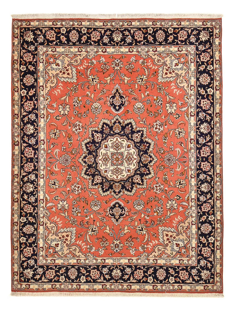 Täbriz - 40 Raj Teppich 210x270cm - Perserteppich - hellrot