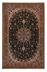 Täbriz - 40 Raj Teppich 201x308cm - Perserteppich - dunkelblau – product image