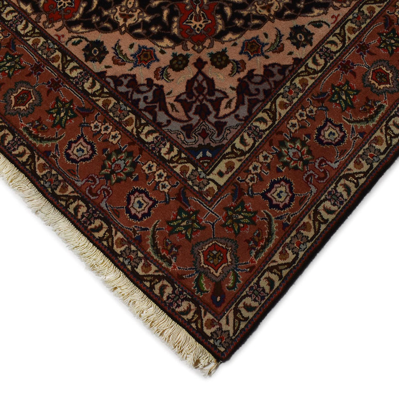 Täbriz - 40 Raj Teppich 201x308cm - Perserteppich - dunkelblau