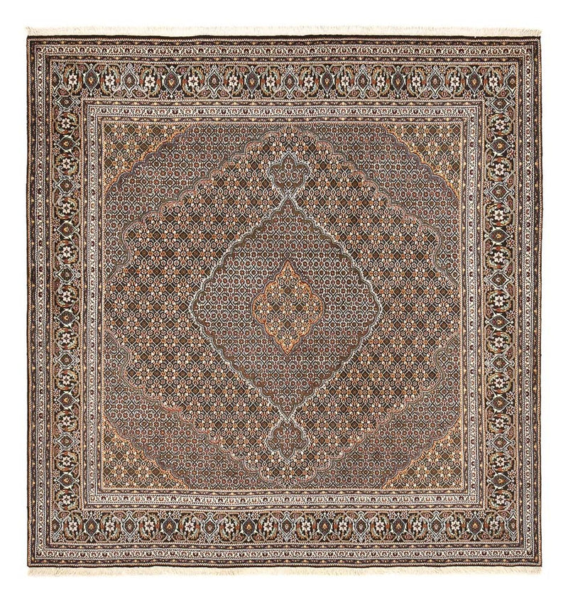Täbriz - 40 Raj Teppich 198x212cm - Perserteppich - braun