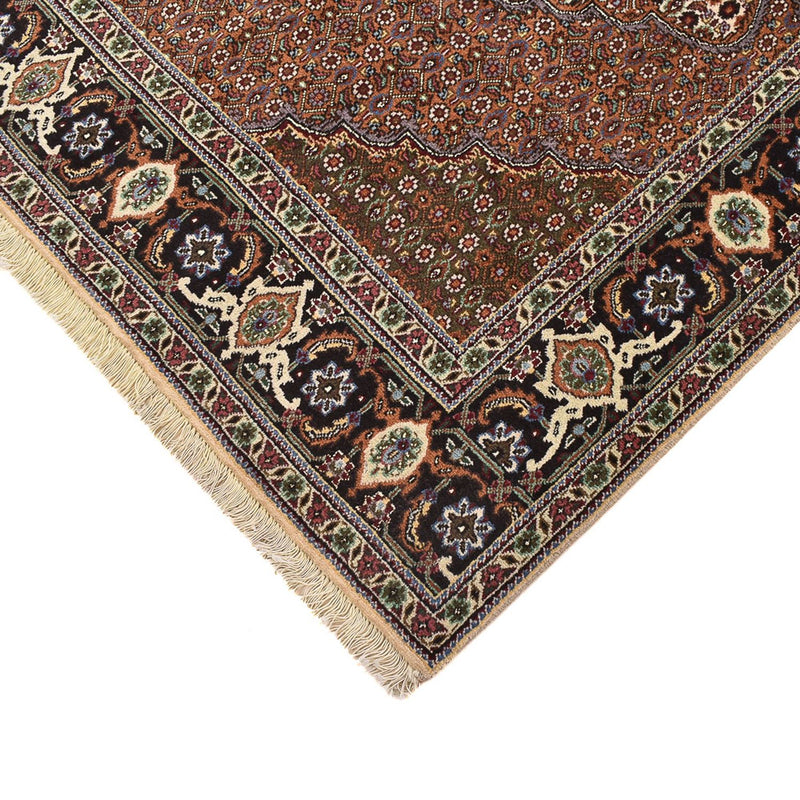 Täbriz - 40 Raj Teppich 200x204cm - Perserteppich - hellbraun