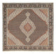 Täbriz - 40 Raj Teppich 200x204cm - Perserteppich - braun