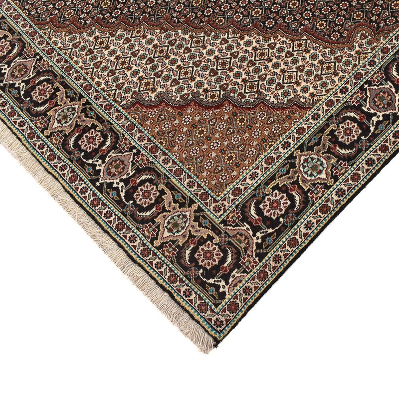 Täbriz - 40 Raj Teppich 200x204cm - Perserteppich - braun