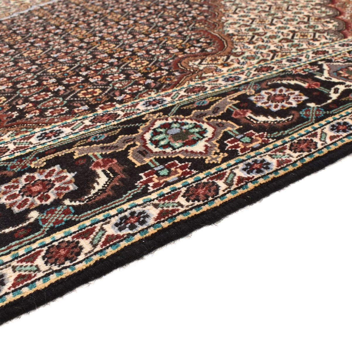 Täbriz - 40 Raj Teppich 200x204cm - Perserteppich - braun