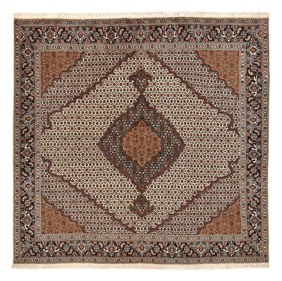 Täbriz - 40 Raj Teppich 197x200cm - Perserteppich - hellbraun