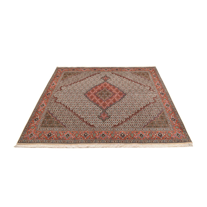 Täbriz - 40 Raj Teppich 196x204cm - Perserteppich - hellbraun