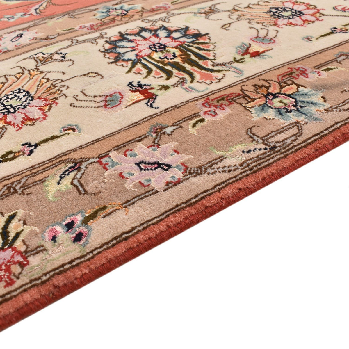 Täbriz - 50 Raj Teppich 247x295cm - Perserteppich - rot