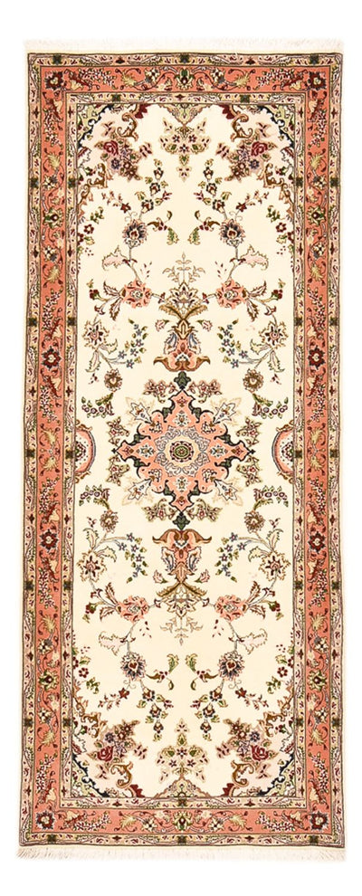 Täbriz - 50 Raj Teppich 81x203cm - Perserteppich - creme