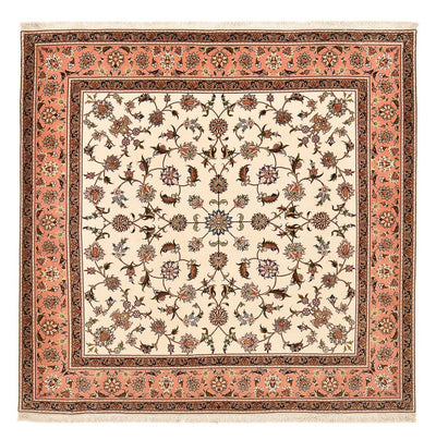 Täbriz - 50 Raj Teppich 204x210cm - Perserteppich - hellbeige