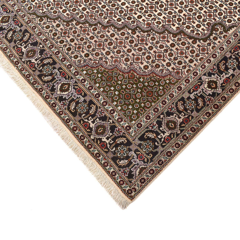 Täbriz - 40 Raj Teppich 200x204cm - Perserteppich - hellbraun