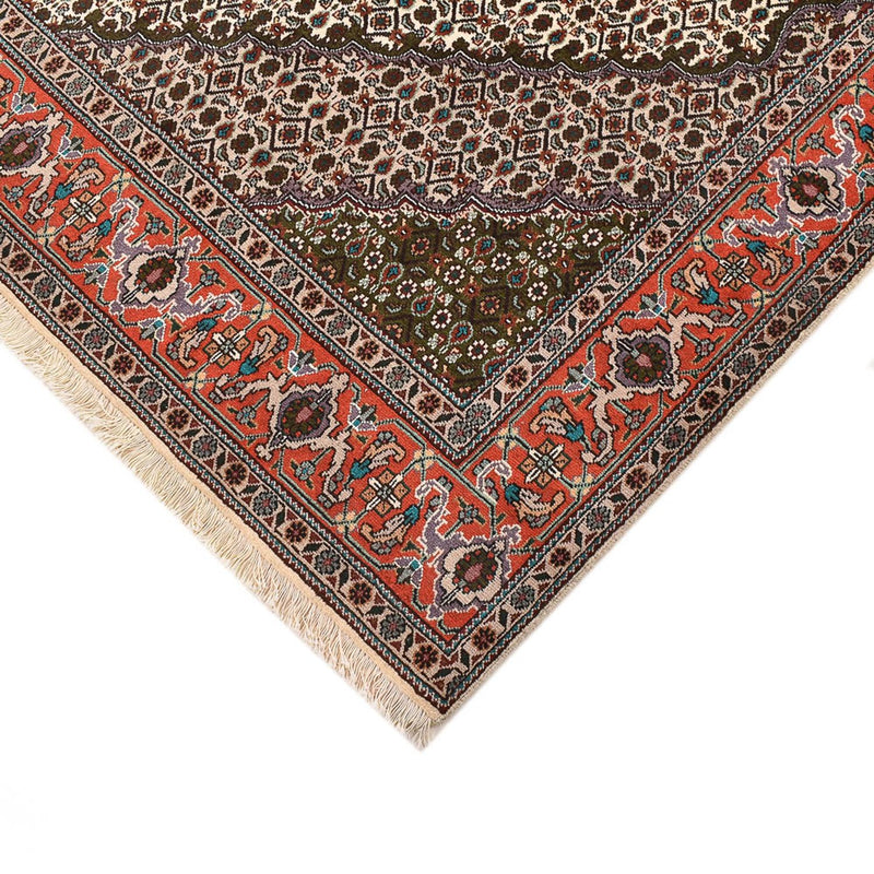 Täbriz - 40 Raj Teppich 201x212cm - Perserteppich - hellbraun