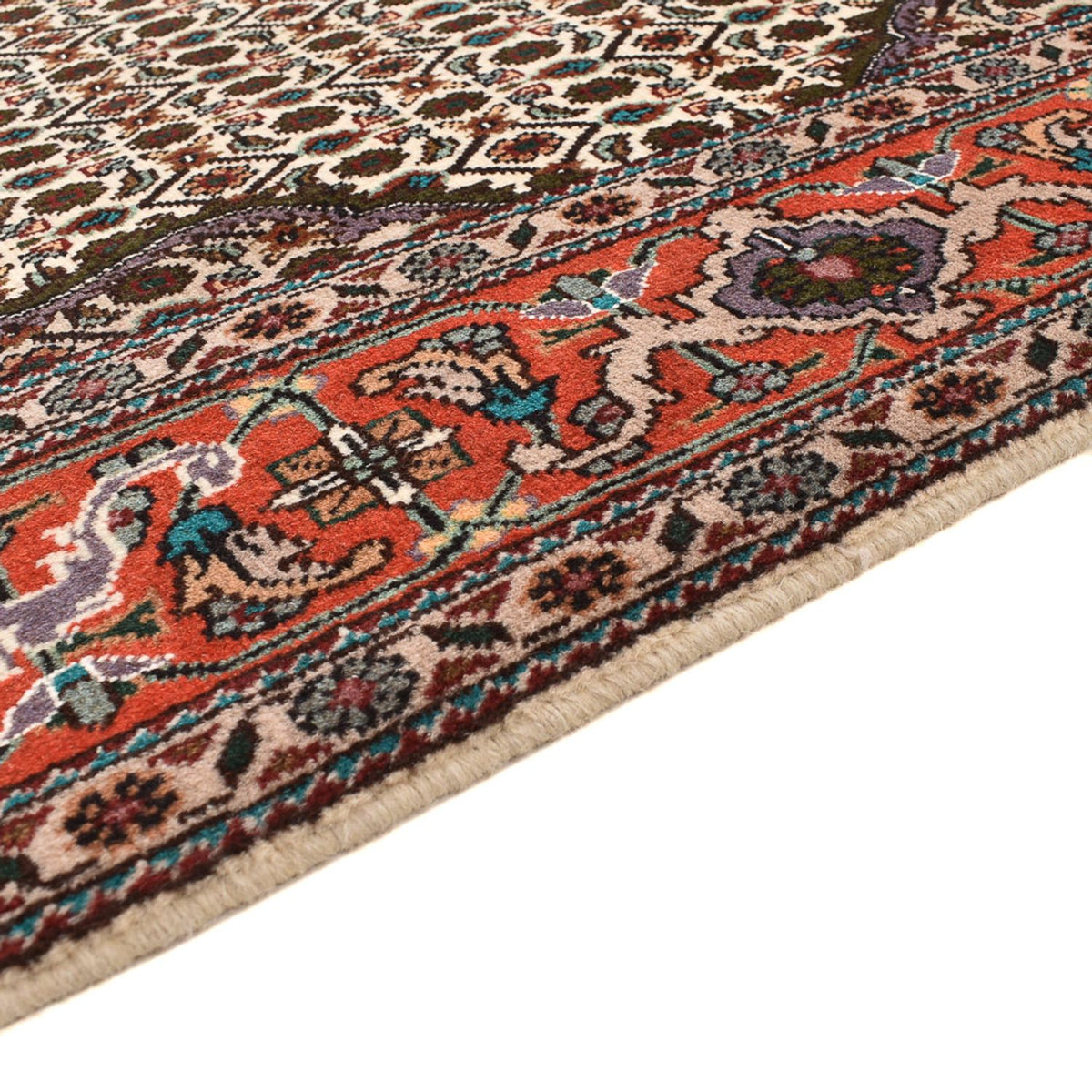 Täbriz - 40 Raj Teppich 201x212cm - Perserteppich - hellbraun