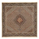 Täbriz - 40 Raj Teppich 202x202cm - Perserteppich - braun