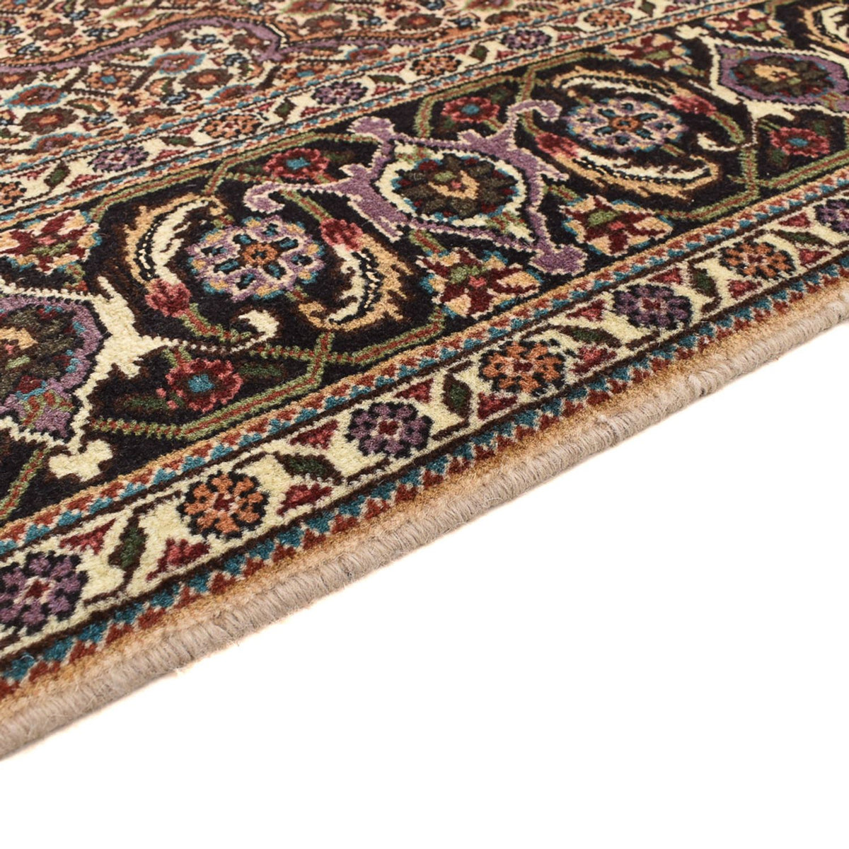 Täbriz - 40 Raj Teppich 202x202cm - Perserteppich - braun