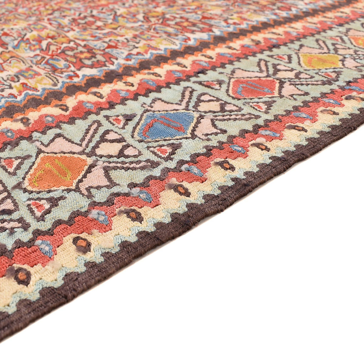 Kelim Seide Teppich 160x260cm - hellbraun