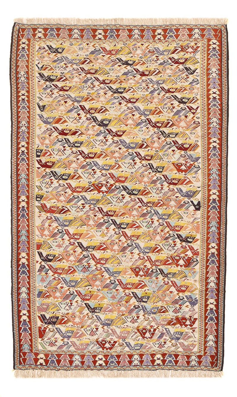 Kelim Seide Teppich 160x255cm - caramel