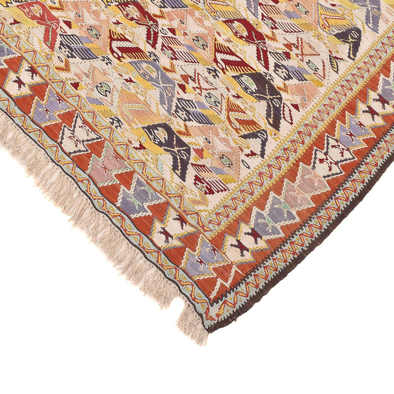 Kelim Seide Teppich 160x255cm - caramel