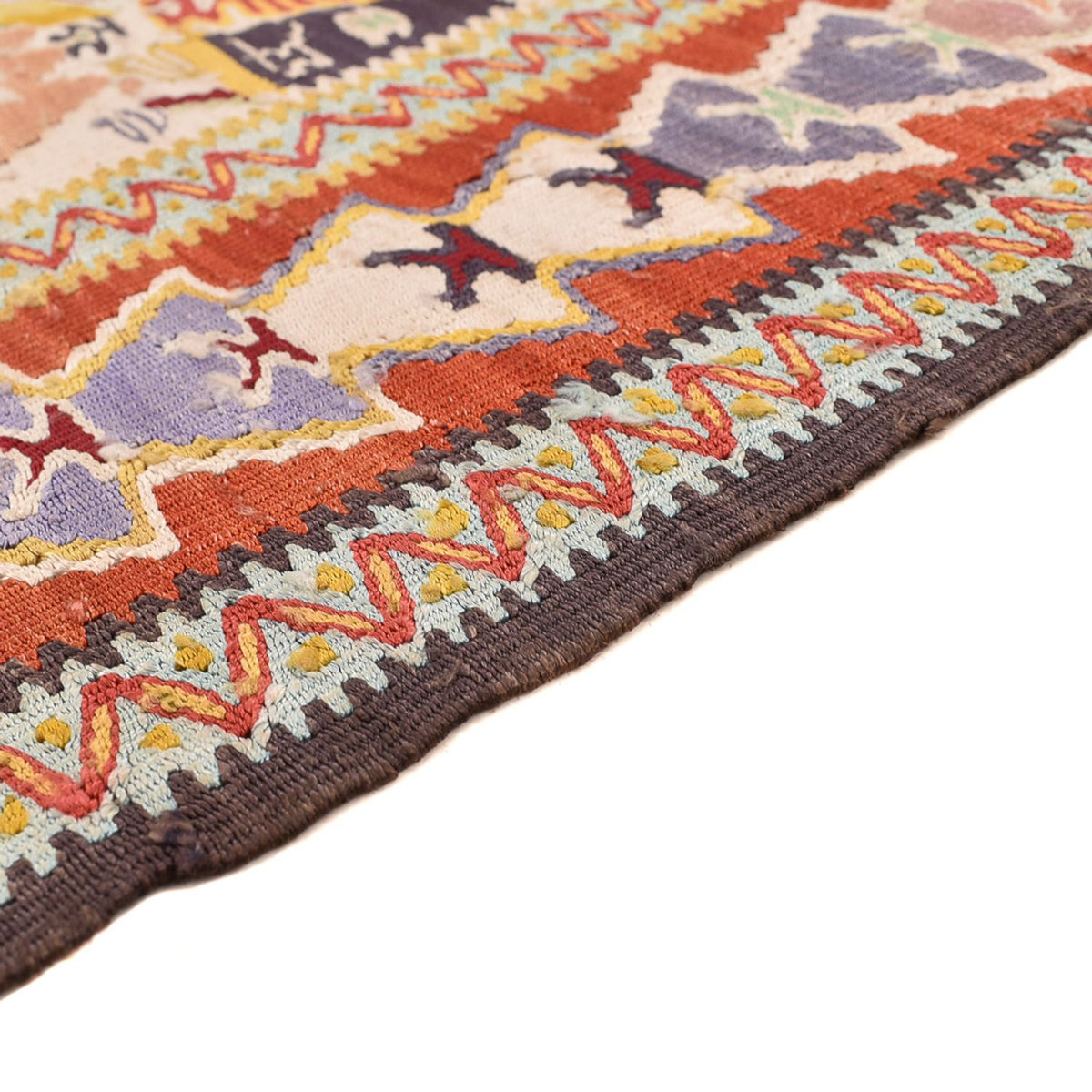 Kelim Seide Teppich 160x255cm - caramel