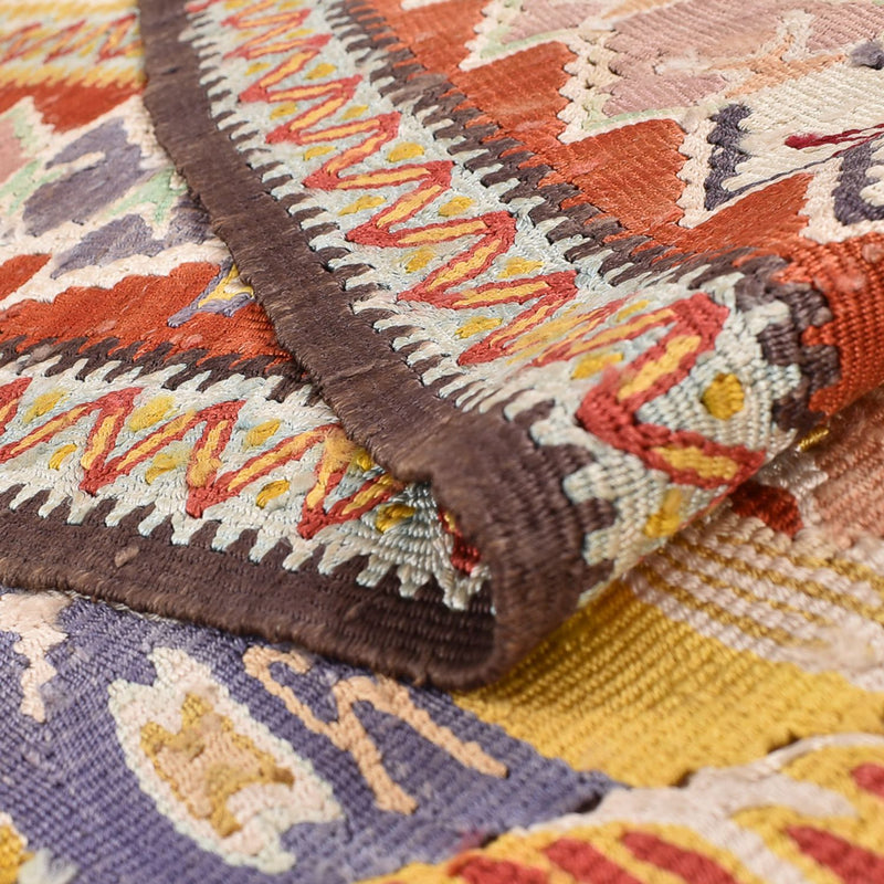 Kelim Seide Teppich 160x255cm - caramel
