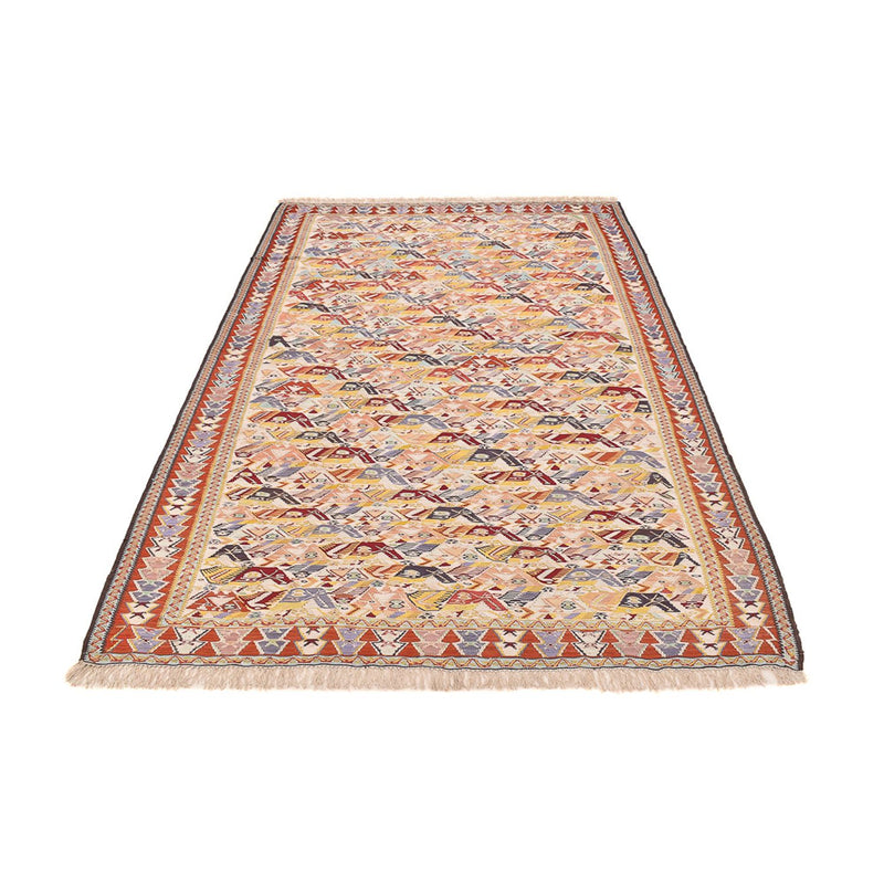 Kelim Seide Teppich 160x255cm - caramel