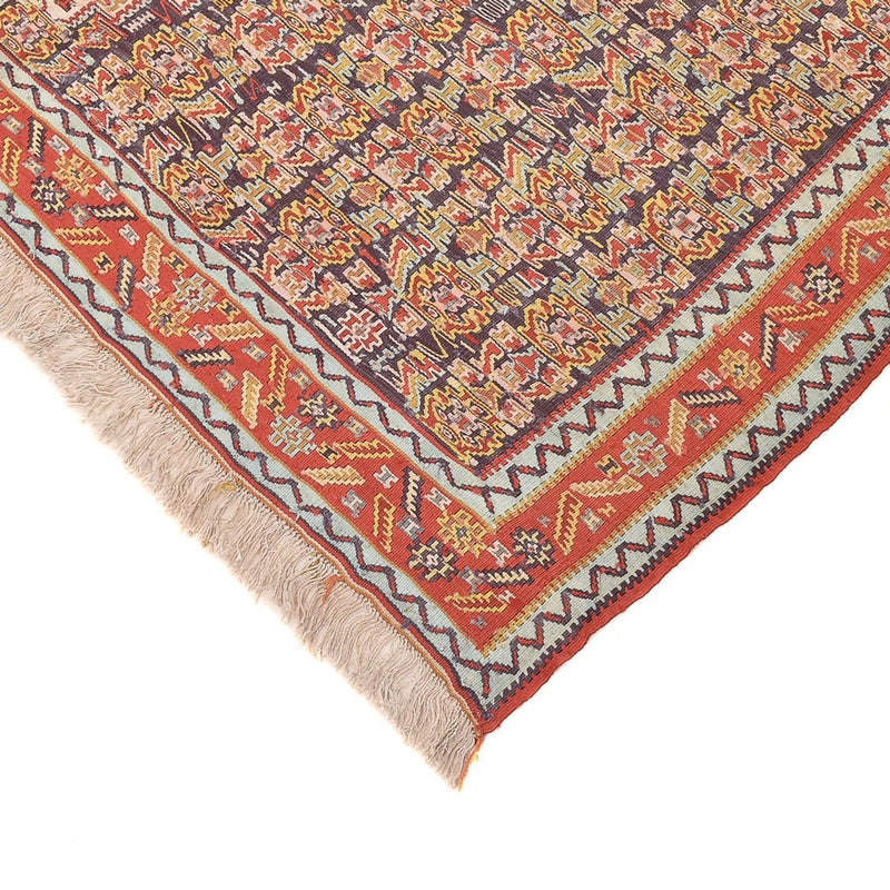 Kelim Seide Teppich 156x248cm - hellrot