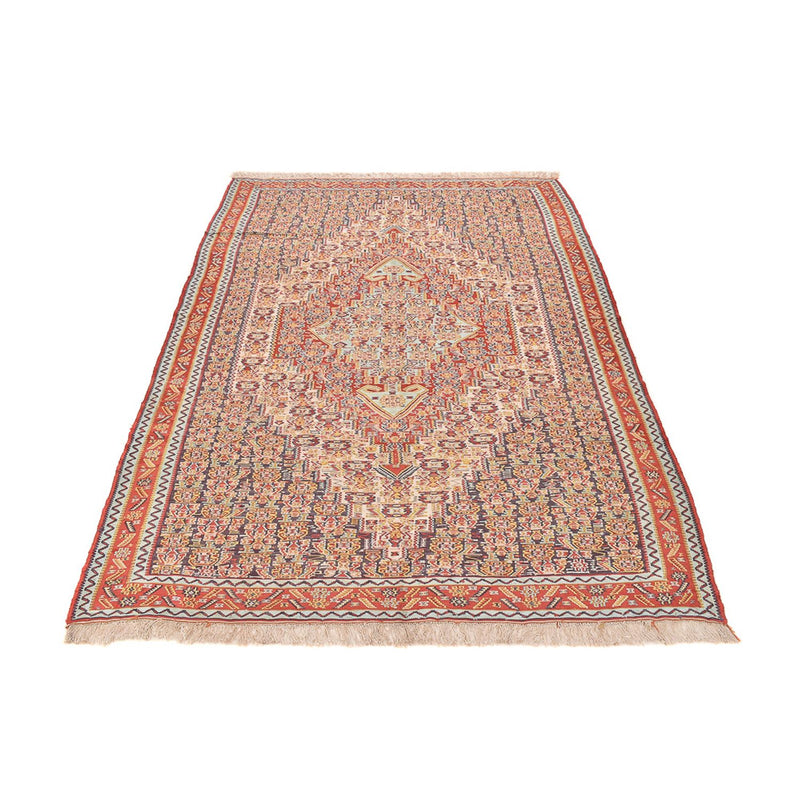 Kelim Seide Teppich 156x248cm - hellrot